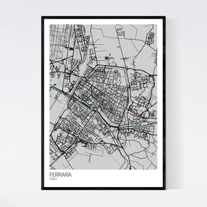 Ferrara City Map Print