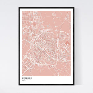 Ferrara City Map Print