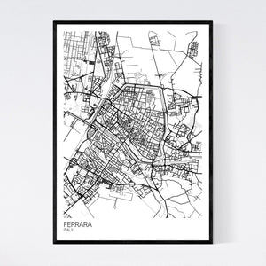 Ferrara City Map Print