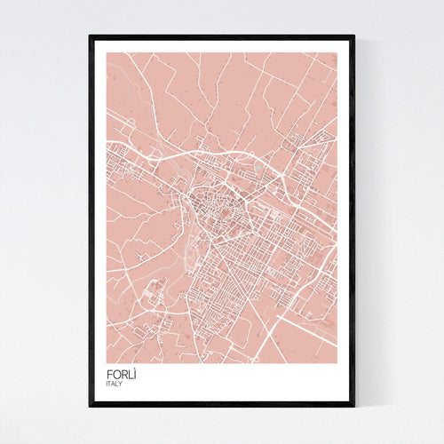 Map of Forlì, Italy