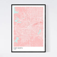 Load image into Gallery viewer, Fort Worth City Map Print