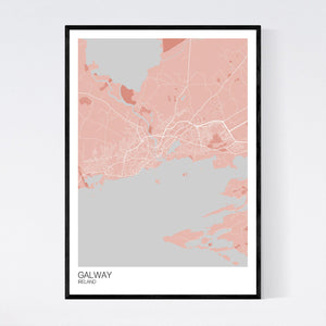 Galway City Map Print