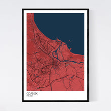 Load image into Gallery viewer, Map of Gdańsk, Poland