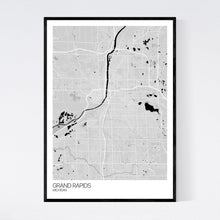 Load image into Gallery viewer, Grand Rapids City Map Print