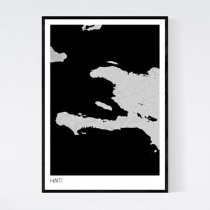 Haiti Country Map Print