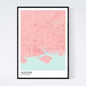 Hampshire Region Map Print