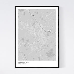 Harpenden City Map Print