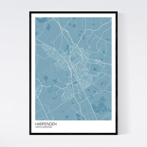 Harpenden City Map Print