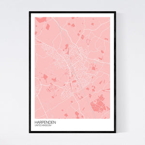 Harpenden City Map Print