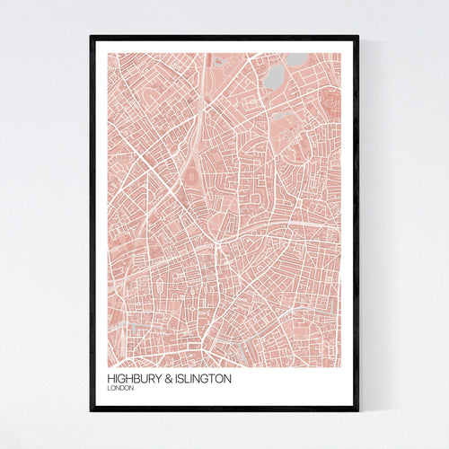 Map of Highbury & Islington, London