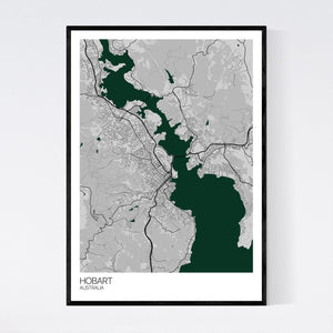 Hobart City Map Print