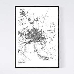 Isafahan City Map Print