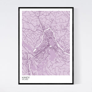 Kandy City Map Print