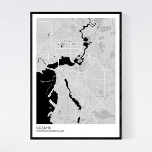 Kazan City Map Print