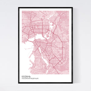 Kazan City Map Print