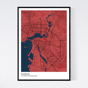 Kazan City Map Print