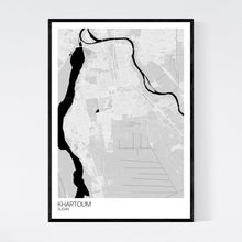 Load image into Gallery viewer, Khartoum City Map Print