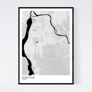 Khartoum City Map Print