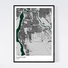 Load image into Gallery viewer, Khartoum City Map Print