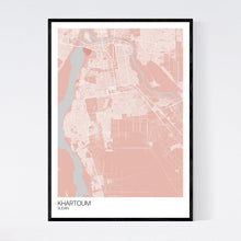 Load image into Gallery viewer, Khartoum City Map Print