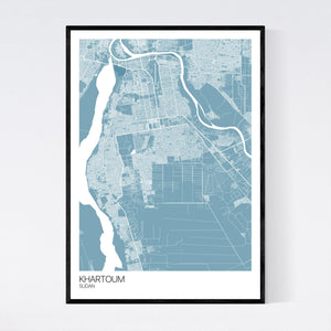 Khartoum City Map Print