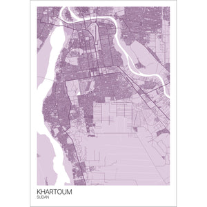 Map of Khartoum, Sudan