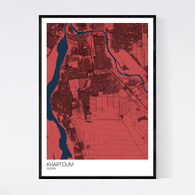 Load image into Gallery viewer, Khartoum City Map Print