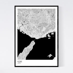 Kobe City Map Print