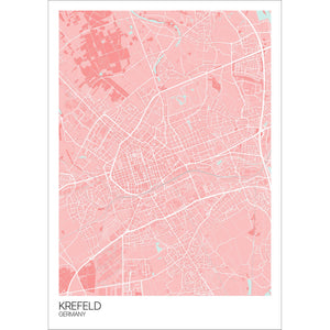 Map of Krefeld, Germany