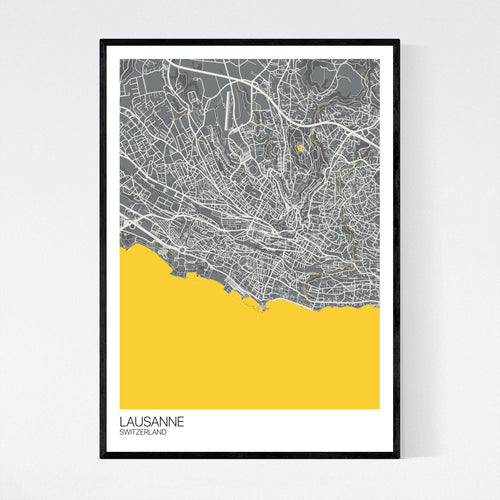 Map of Lausanne, Switzerland