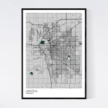 Load image into Gallery viewer, Lincoln City Map Print