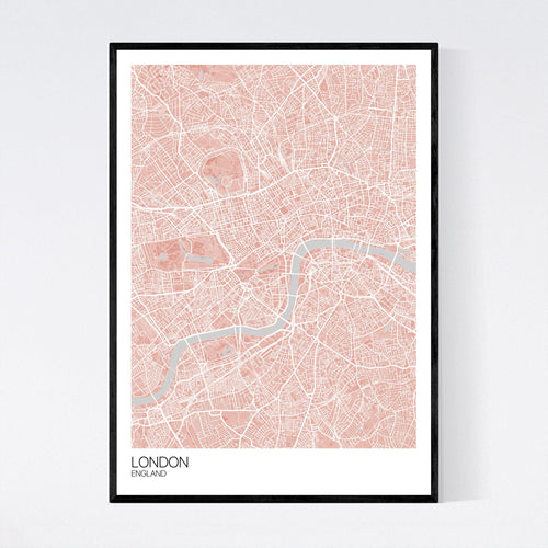 Map of London City Centre, England