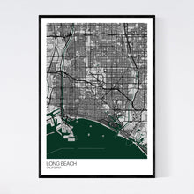 Load image into Gallery viewer, Long Beach City Map Print