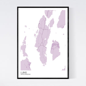 Luing Island Map Print