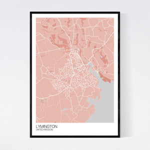 Lymington Town Map Print