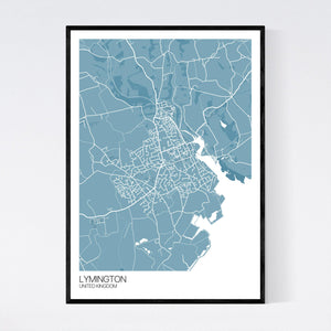 Lymington Town Map Print