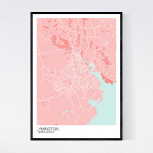 Lymington Town Map Print