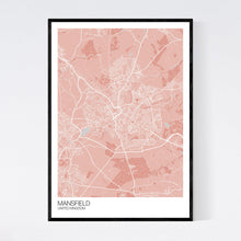 Load image into Gallery viewer, Mansfield City Map Print