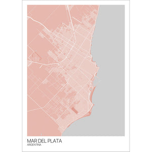 Map of Mar del Plata, Argentina