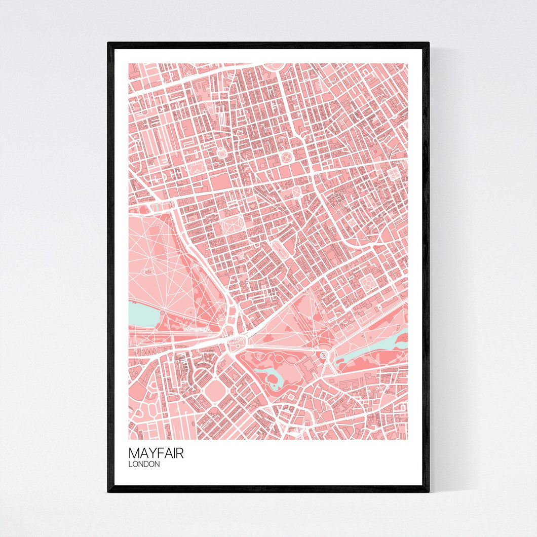 Mayfair Neighbourhood Map Print