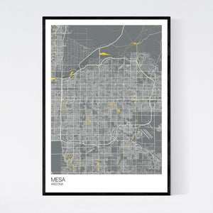 Mesa City Map Print