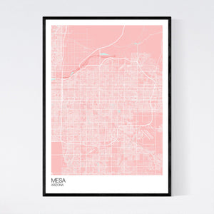 Mesa City Map Print