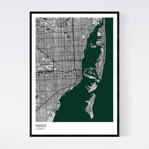 Miami City Map Print