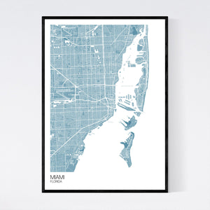 Miami City Map Print