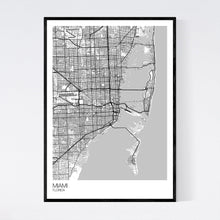 Load image into Gallery viewer, Miami City Map Print