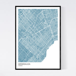 Mississauga City Map Print