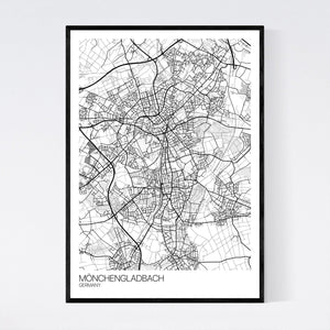 Mönchengladbach City Map Print