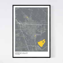 Load image into Gallery viewer, Moreno Valley City Map Print