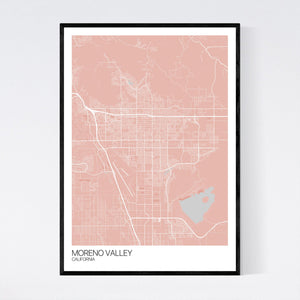 Moreno Valley City Map Print