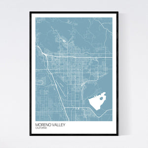 Moreno Valley City Map Print